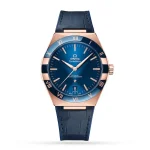 Omega Constellation Men Automatic Blue Leather Watch O13163412103001 (5)