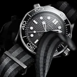 Omega Seamaster Men Automatic Black Fabric 007 Watch O21092442001002 (2)