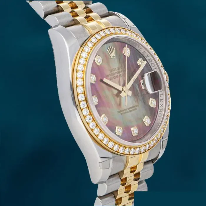 Rolex Datejust 116243BKMDJ 36mm Men’s Mother of Pearl Bracelet (1)