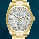 Rolex Day Date 118208 36mm Men’s Mother of Pearl Dial Stainless Steel (4)